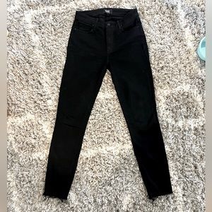 PAIGE Hoxton Ankle Jeans in Noir Black- Size 27 LIKE NEW